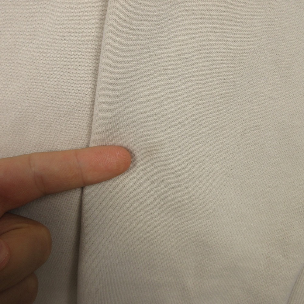 Abercrombie & Fitch Sweater Mens Medium Beige Fleece Pullover Hoodie Sweatshirt - Picture 12 of 15